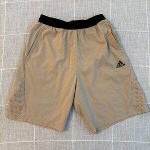 Adidas Beige Performance Shorts — Size Medium